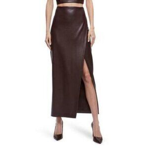 Alice and Olivia Siobhan Faux Leather Maxi Skirt